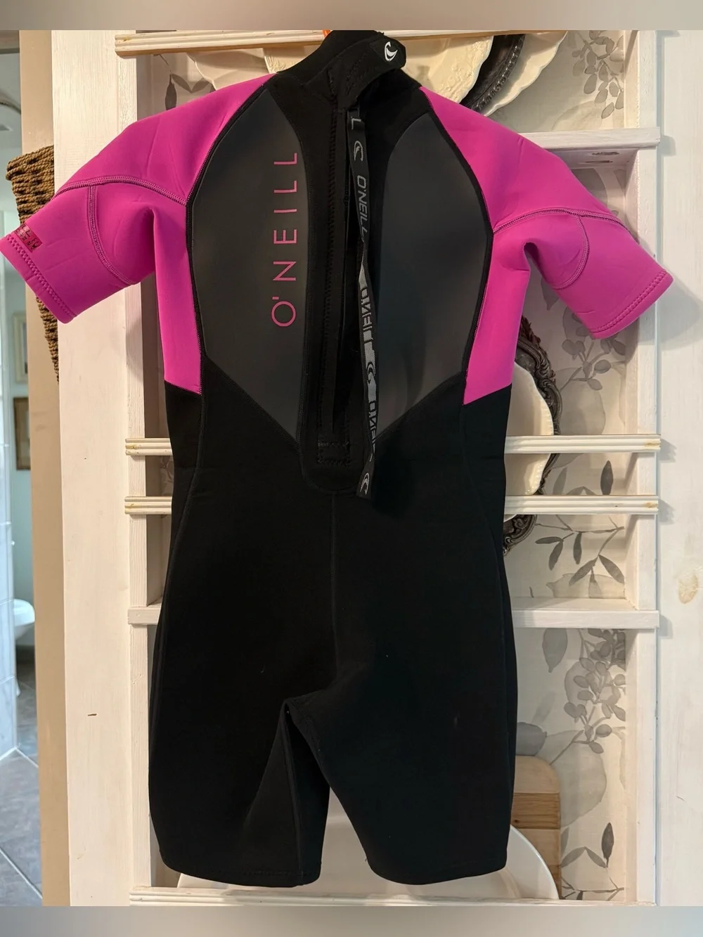 O'Neill Reactor II Kids Springsuit Wetsuit | Size 12 | Black/Pink